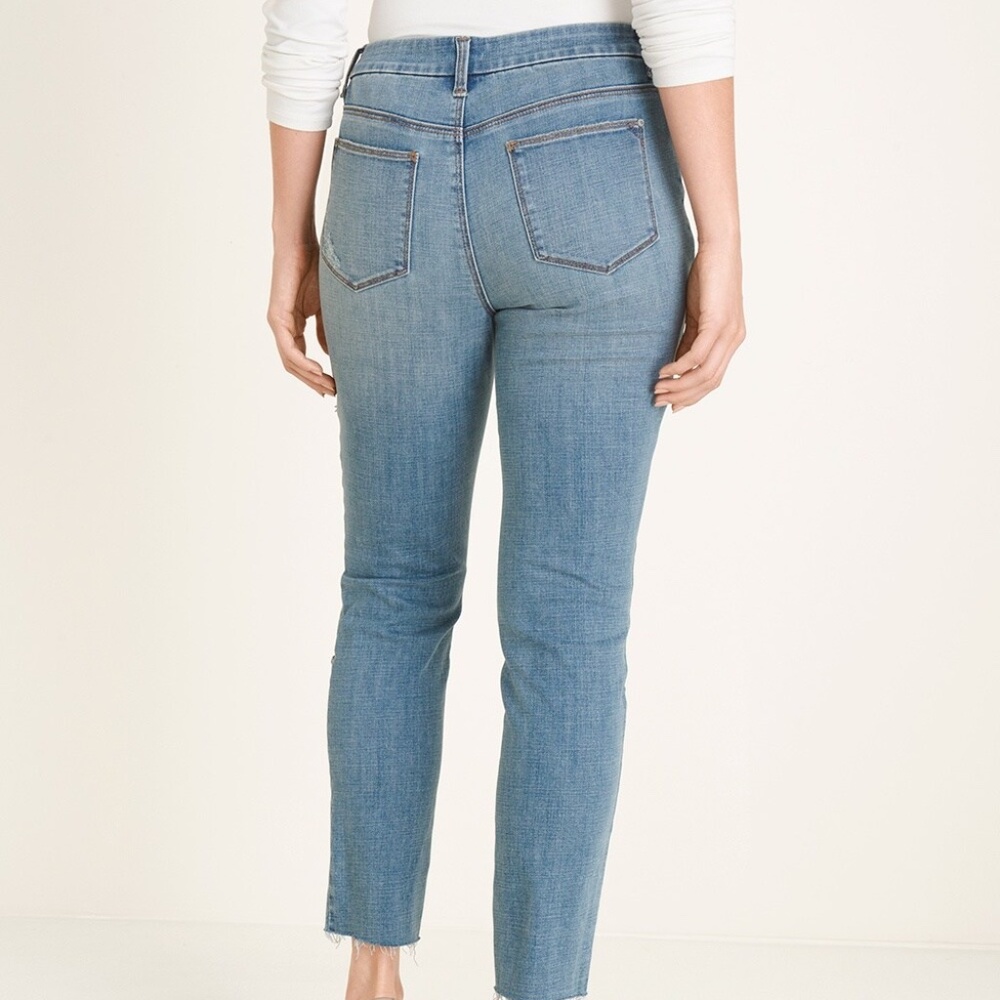 Chicos Jeans So Slimming Beaded Vines Girlfriend Ankle Jeans - Picture 9 of 10